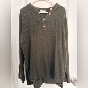 Women's Olive Long Sleeve Top